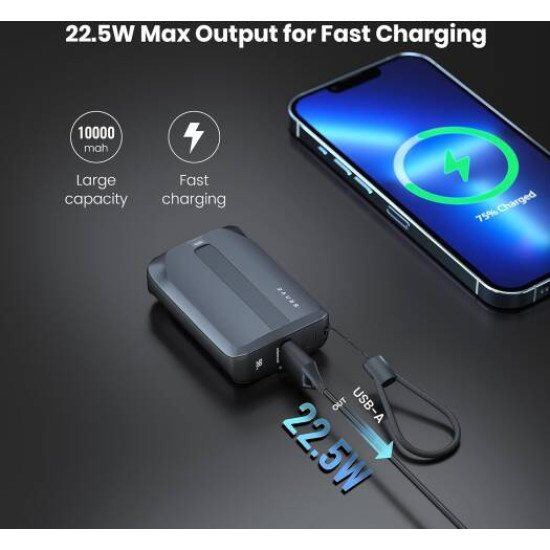 Brave Compact Palm-Sized Power Bank 10000 MAH 22.5W BP-17